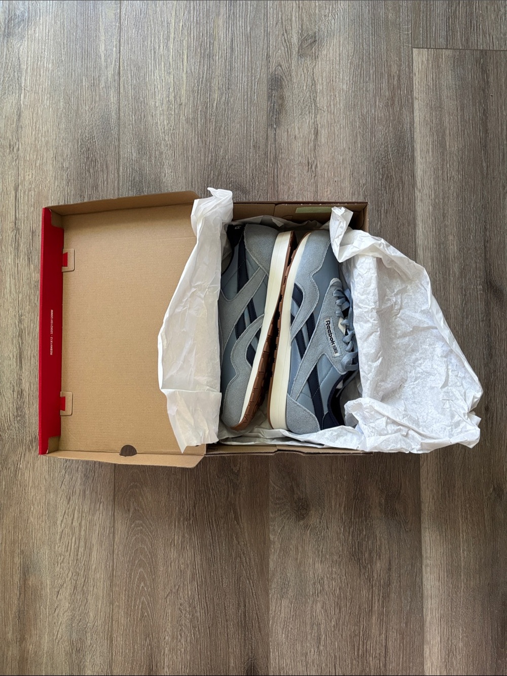 Reebok Gray & Navy Classic Nylon Sneakers